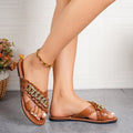 Damen modische Schnallen-Sandalen mit eleganter Kettenverzierung R&B