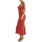 Damen Häkelkleid mit voluminösem Rüschenbesatz R&B