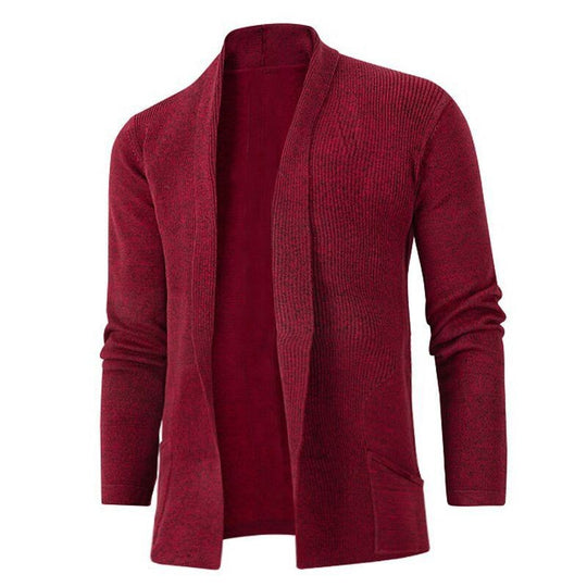 Damen Strickjacke mit modernem Schalkragen und seitlichen Taschen R&B