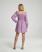 Damen Blumenkleid Mini mit Smok