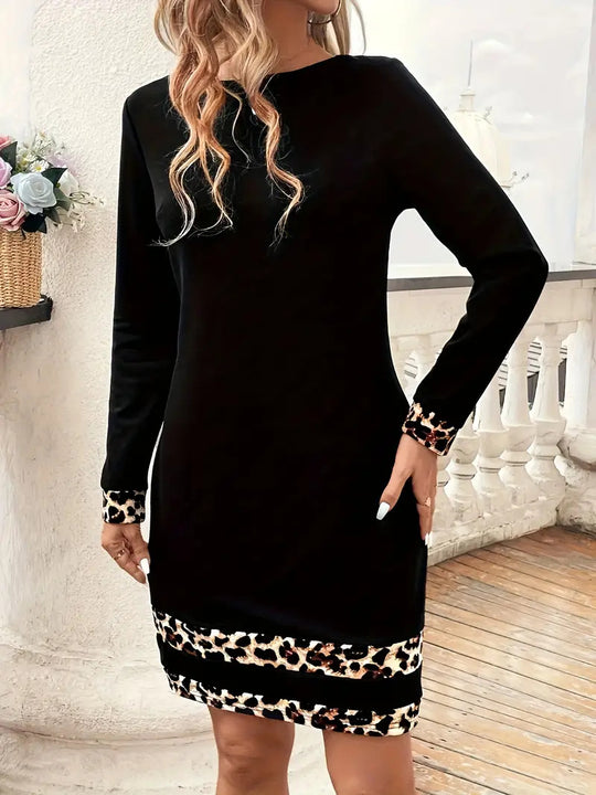 Damen Freizeitkleid mit Leopardenmuster R&B