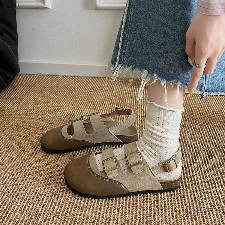 Damen Komfortable Sandalen mit verstellbaren Riemen und ergonomischer Sohle R&B