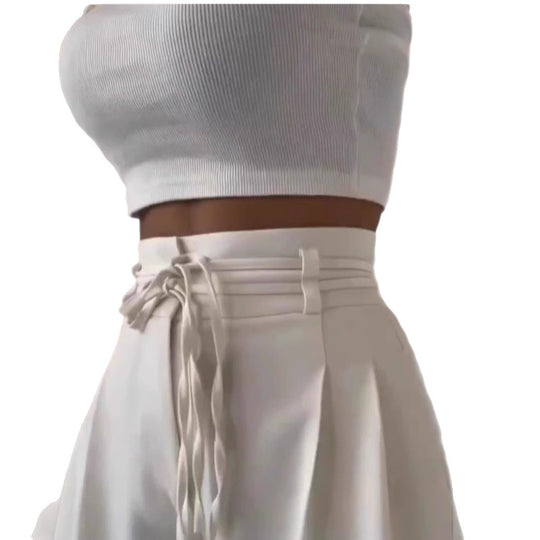 Damen Weite Hochbund-Hose mit raffinierter Drapierung R&B