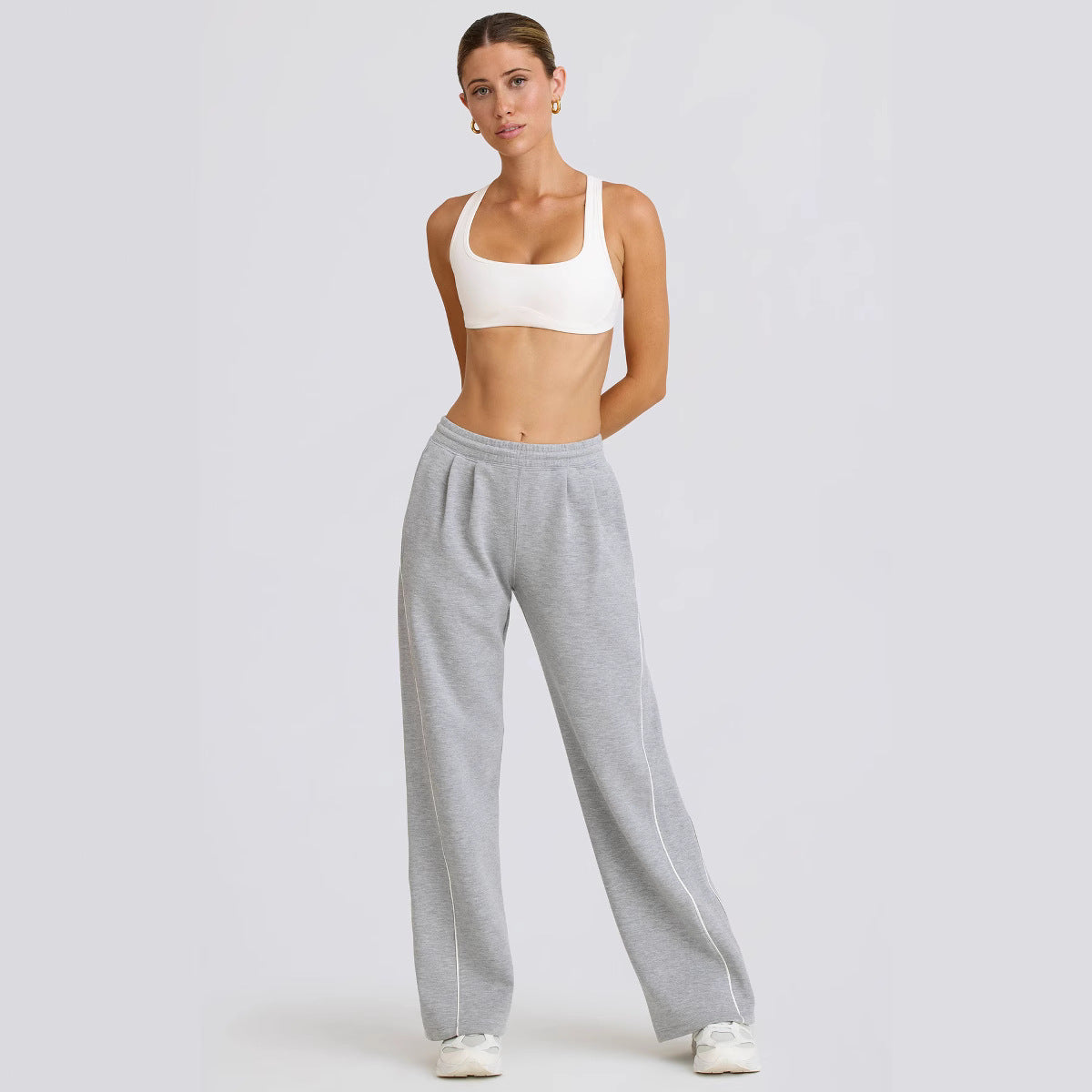 Damen Sportliche Freizeithose mit weitem Schnitt und praktischen Taschen R&B