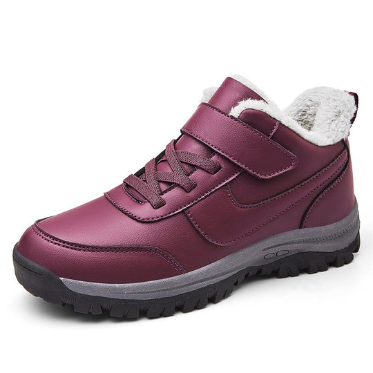 Damen Warmgefütterte Winterstiefel mit rutschfester Sohle und verstellbarem Klettverschluss R&B
