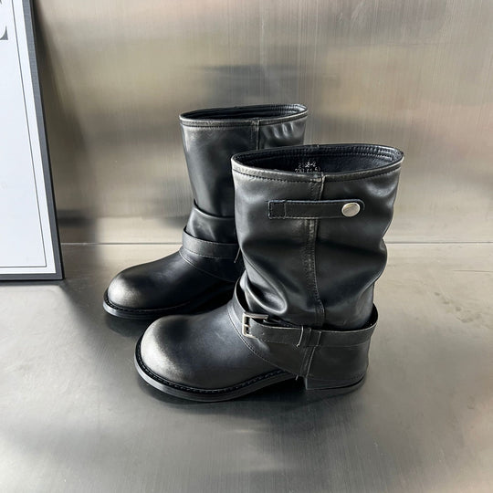 Damen Stiefel mit modischer Schließenverzierung und flexiblem Komfort R&B