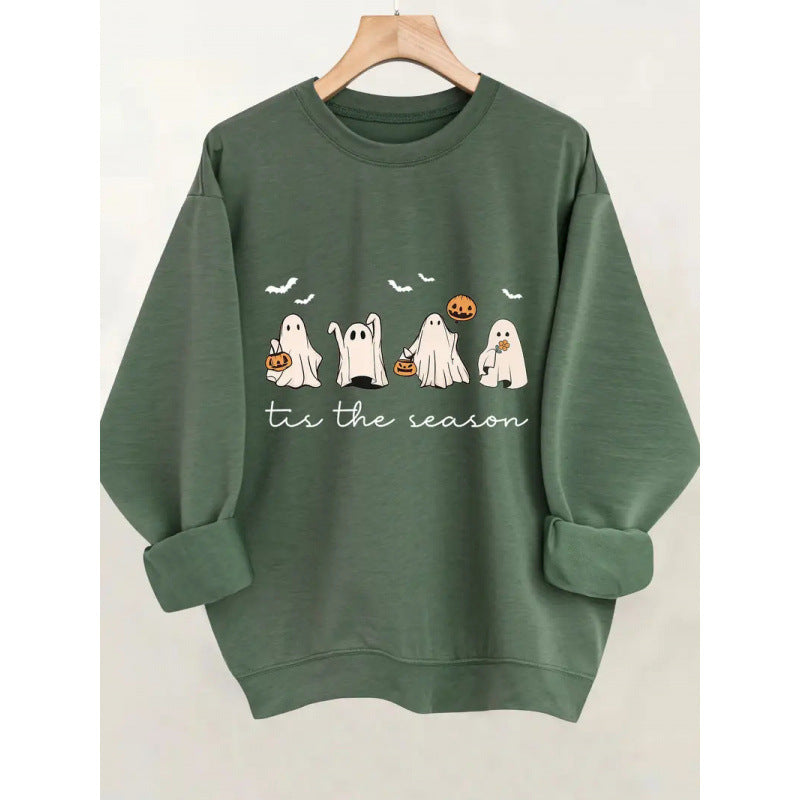 Damen Sweatshirt mit verspielt gruseligem Motiv R&B