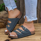 Damen Komfortable Riemensandalen mit verstellbaren Schnallen R&B