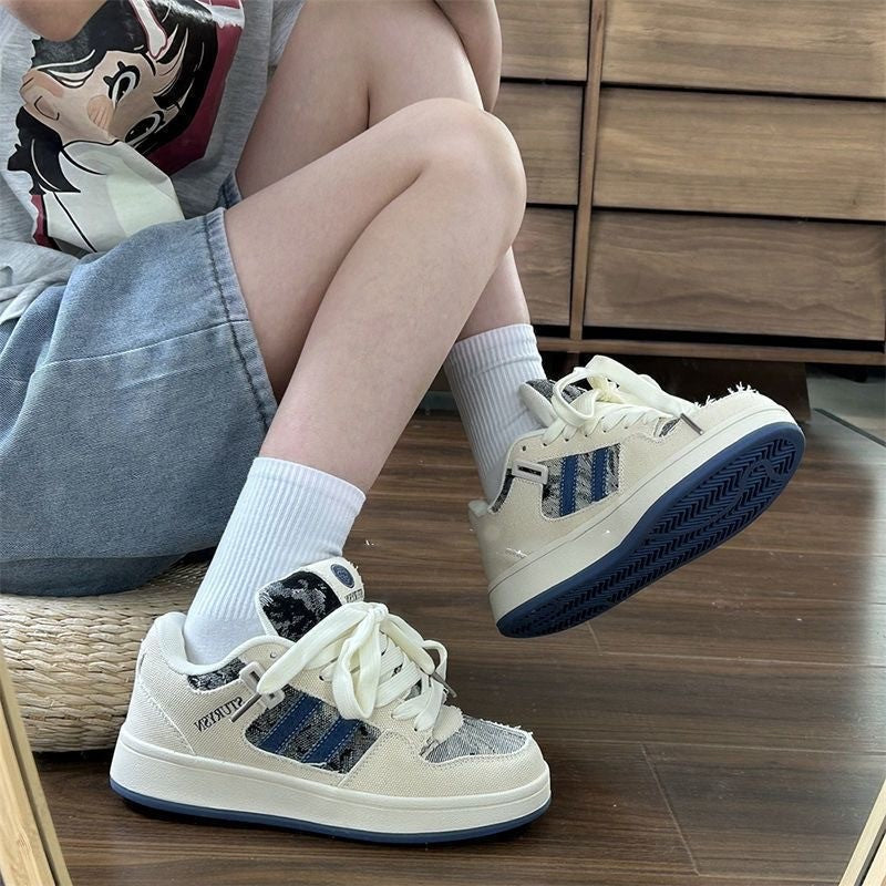 Damen Sportliche Sneaker mit atmungsaktiver Oberflächenstruktur und modischem Design R&B