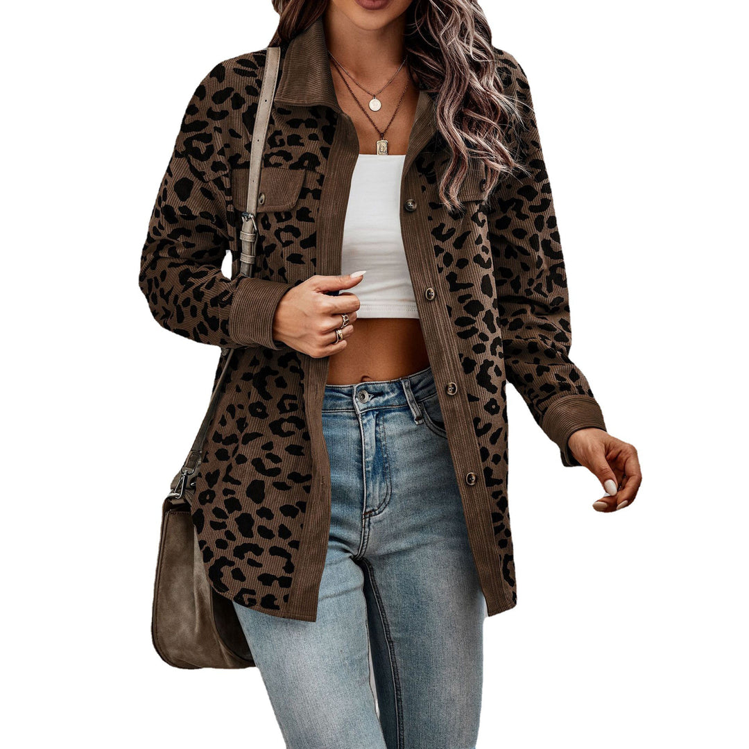 Damen Freizeitjacke im angesagten Leopardenmuster mit aufgesetzten Taschen R&B
