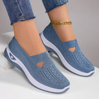 Damen Atmungsaktive Slip-On Freizeitschuhe mit offenem Schnitt