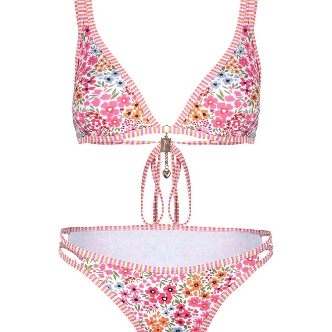 Damen Bikini-Set mit floralem Muster und verstellbaren Trägern R&B