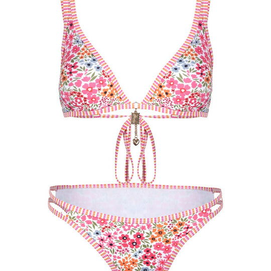 Damen Bikini-Set mit floralem Muster und verstellbaren Trägern R&B