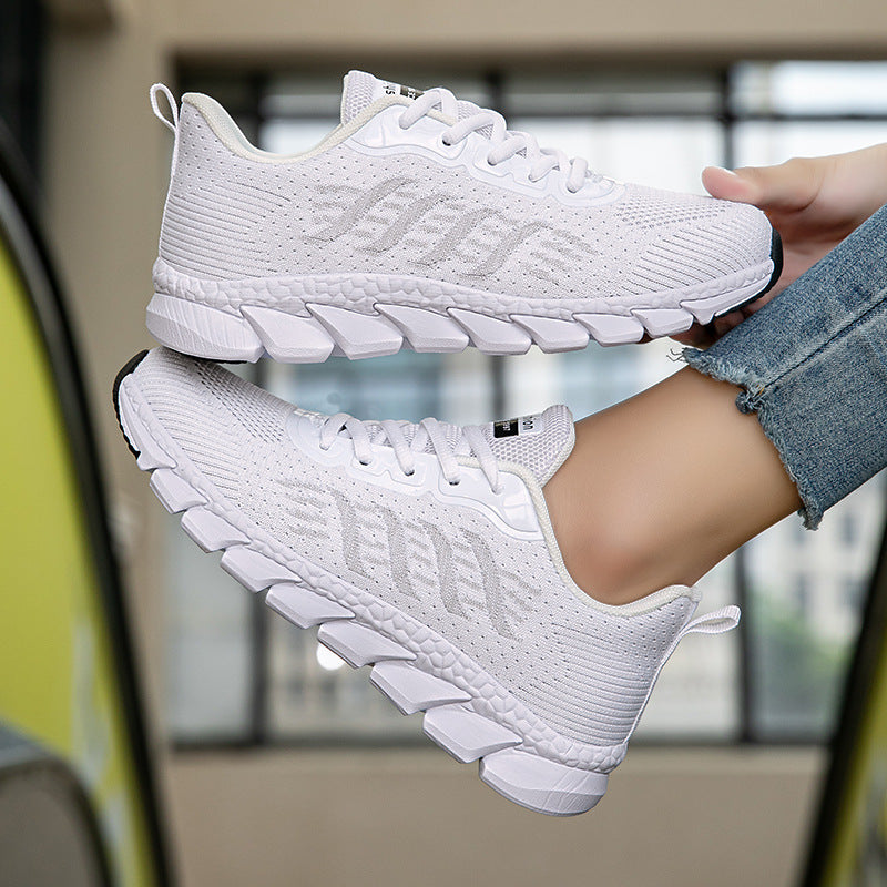 Damen nan nahtlose Strick-Laufschuhe mit viskoelastischem Komfort-Fußbett und segmentierter Flexlaufsohle R&B