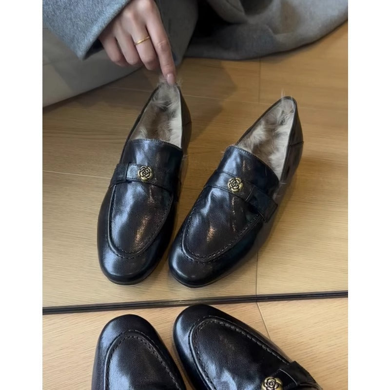 Damen Mokassins mit luxuriösem Innenfutter und eleganter Schmuckschließe R&B