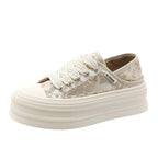 Damen Plateau Sneakers mit atmungsaktiver Mesh-Oberfläche und rutschfester Sohle R&B