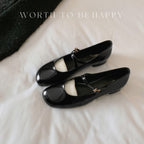 Damen Elegante Ballerinas mit verstellbarem Riemen und luxuriösem Glanz