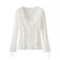 Damen Bluse mit Spitzenverzierung R&B