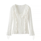 Damen Bluse mit Spitzenverzierung R&B