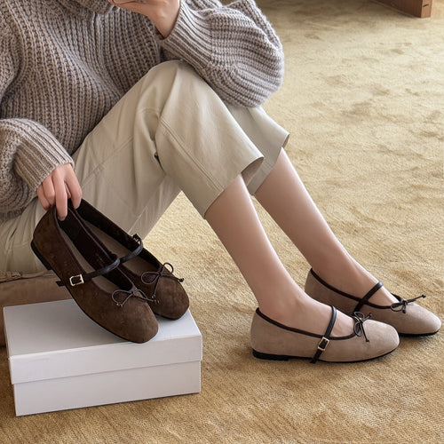 Damen Ballerinas im klassischen Vintage-Stil R&B