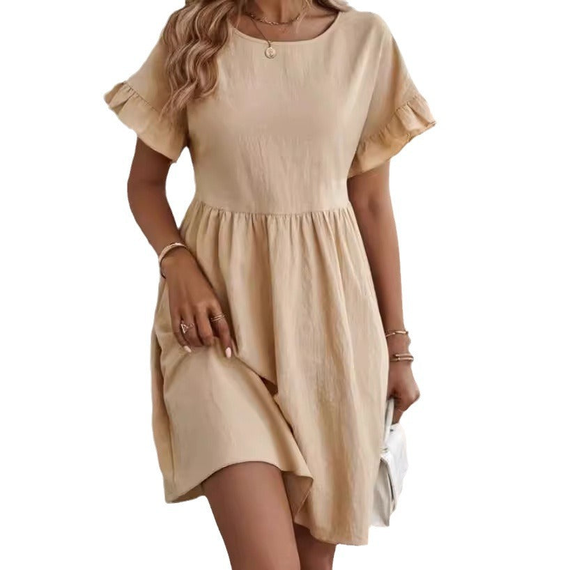 Damen Sommerliches Kleid mit Rüschendetails und lässiger Silhouette R&B