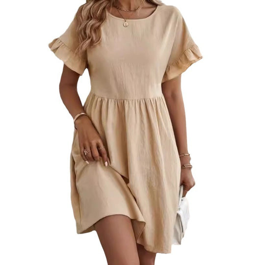 Damen Sommerliches Kleid mit Rüschendetails und lässiger Silhouette R&B