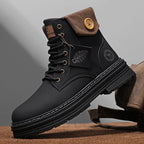 Damen Winterstiefel mit doppeltem Knopfverschluss und gepolstertem Kragen R&B