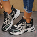 Damen Sportliche Sneakers mit atmungsaktivem Netzdesign und dämpfender Sohle R&B