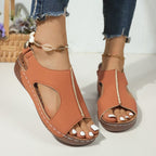 Damen Komfortable Riemchensandalen mit ergonomischer Sohle und Klettverschluss R&B
