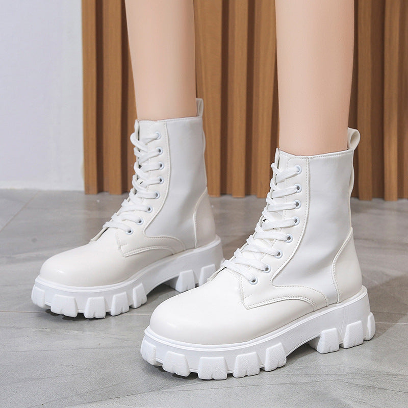 Damen Chunky Boots mit praktischem Seitentaschen-Design R&B