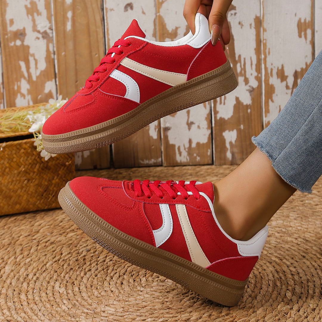 Damen Sneaker mit modischem Obermaterial und rutschfester Sohle R&B