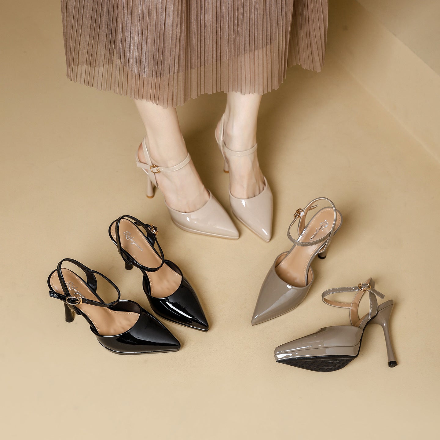 Damen Slingback-Pumps mit modernem Design und schmalem Absatz