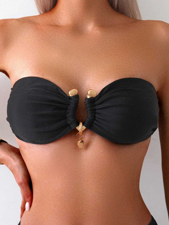 Damen Bandeau-Bikini mit eleganten Schmuckakzenten R&B