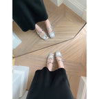 Damen Slingback Ballerinas mit dekorativem Schleifendetail