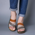 Damen Komfortable Wedge-Sandaletten mit modischem Schnitt und anatomischem Fußbett R&B
