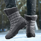 Damen Warm gefütterte Winterstiefel mit rutschfester Sohle und hohem Schaft R&B