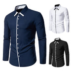 Herren geschmackvolles Hemd mit kontrastierendem Kragen R&B