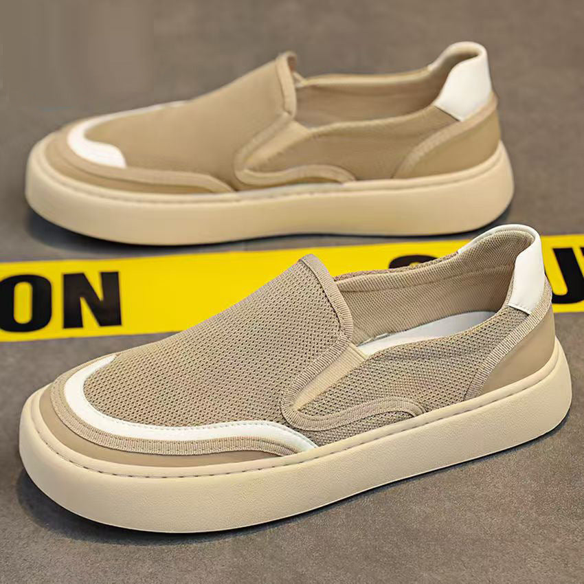 Damen Leichte Slip-On Sneakers mit atmungsaktiver Mesh-Oberfläche und rutschfester Sohle R&B