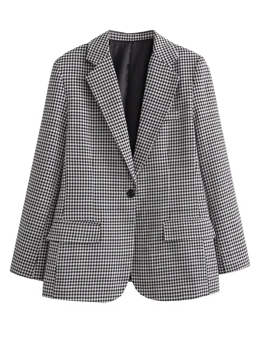 Damen taillierter Blazer mit elegantem Revers und praktischen Taschen R&B