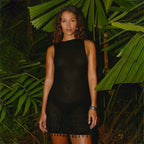 Damen leichtes Häkelkleid R&B