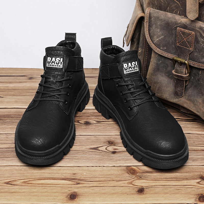 Herren robuste Schnürstiefel mit rutschfester Sohle R&B