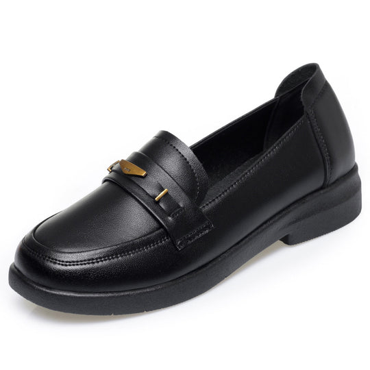 Damen Elegante Mokassins aus hochwertigem Leder mit modischem Riemen und komfortablem Fußbett R&B