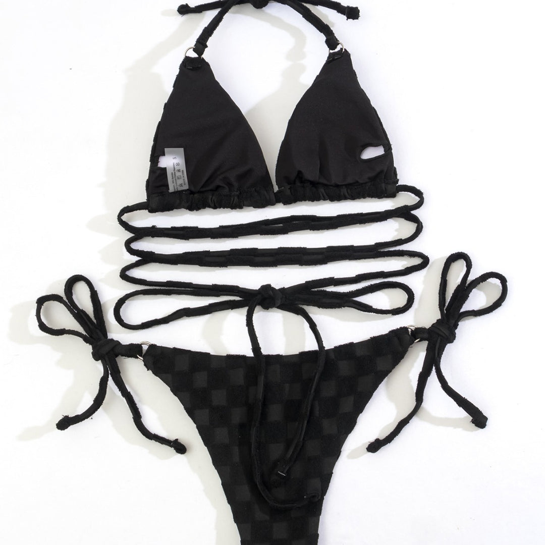 Damen Triangel-Bikini mit raffinierten Bindungselementen R&B