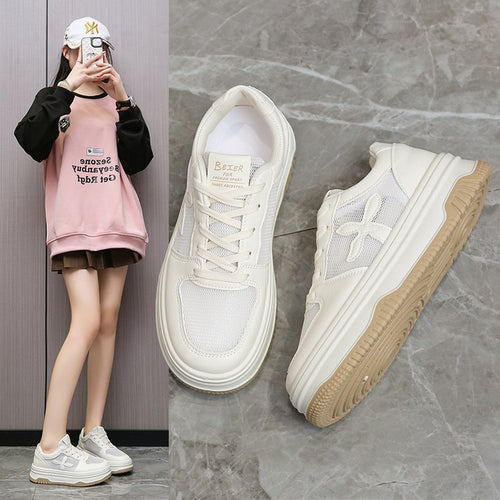 Damen Sportliche Sneakers mit atmungsaktivem Mesh-Obermaterial und dämpfender Laufsohle R&B