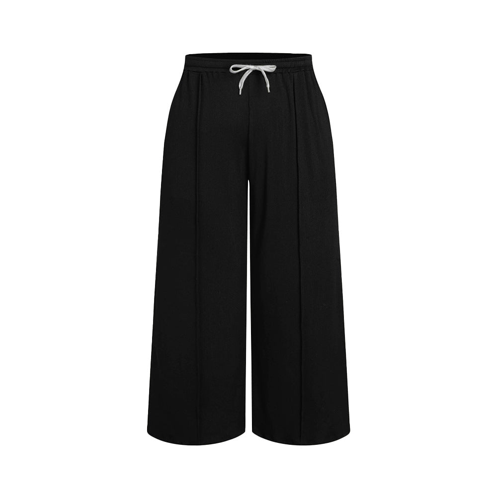 Damen weite Freizeithose mit elastischem Bund und praktischem Kordelzug R&B
