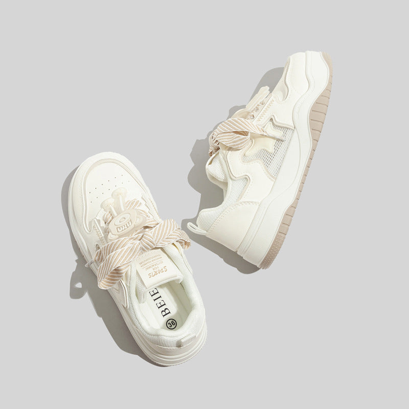 Damen Sneakers mit kreativem Schnürsystem und atmungsaktivem Mesh-Obermaterial