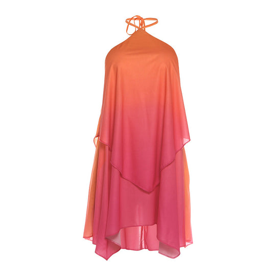 Damen luftiges, asymmetrisches Strandkleid mit Chiffon-Effekt R&B