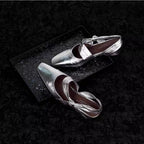 Damen Slingback-Pumps mit elegantem Knöchelriemen und modischem Glanz