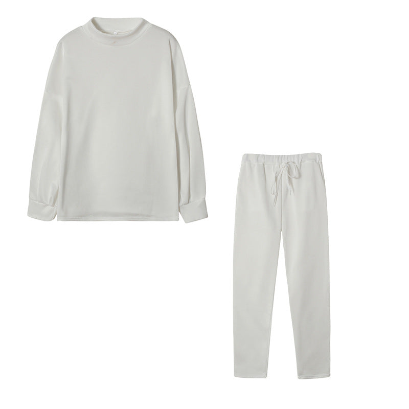 Damen Sportliches Jogginganzug-Set mit komfortablem Schnitt und hohem Kragen R&B