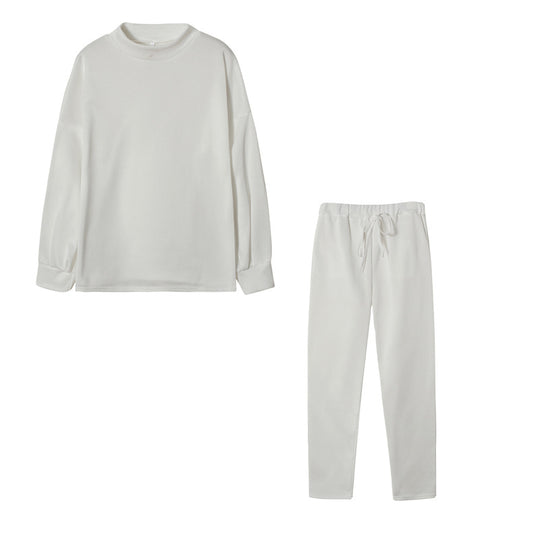 Damen Sportliches Jogginganzug-Set mit komfortablem Schnitt und hohem Kragen R&B